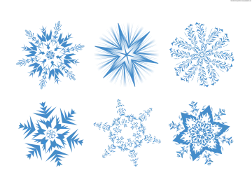 a set of four snowfls