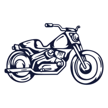 a black and white drawing of a motorcycle