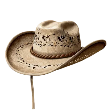 a cowboy hat on a white background