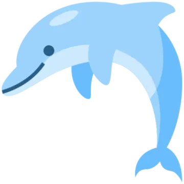 a dolphin with its mouth open