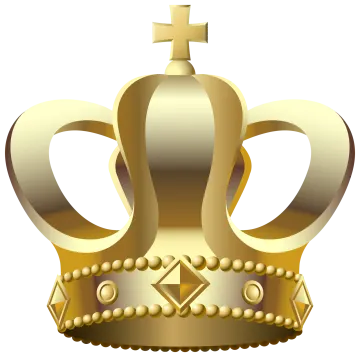 a golden crown on a white background