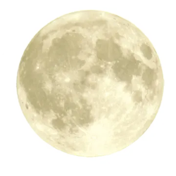 a full moon on a white background