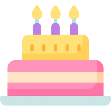 a birthday cake with candles on top