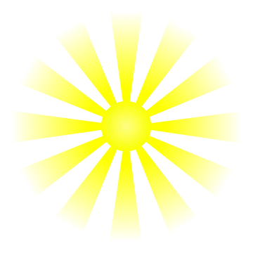 a black and white sun burst