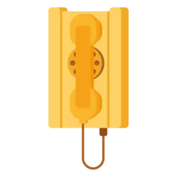 a phone with a cord attached to it