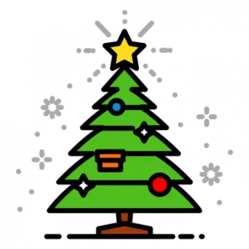 a christmas tree with a star on top