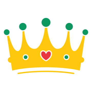 a crown with a heart on it