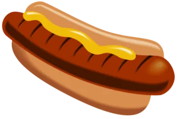 a hot dog on a white background