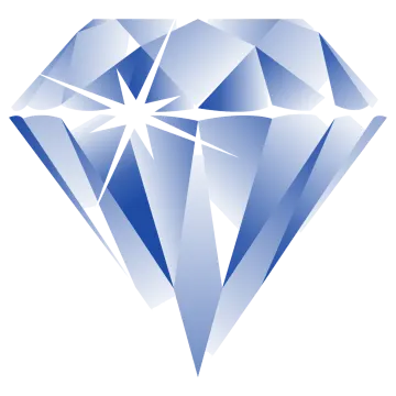 a blue diamond on white background