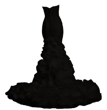 a black dress on a white background