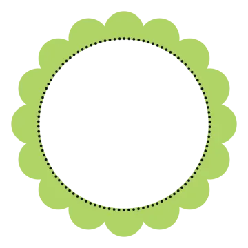 a green circle with dots in the middle