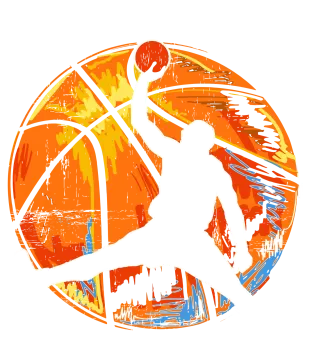 a basketball player jumping in the air