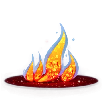 a fire on a white background
