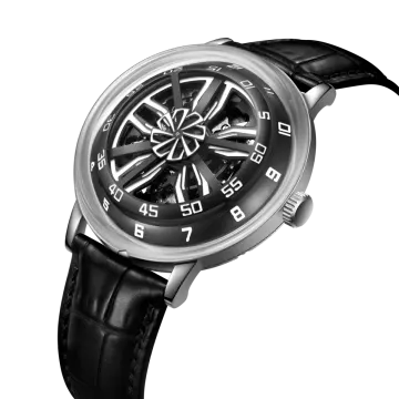 a black watch on a white background