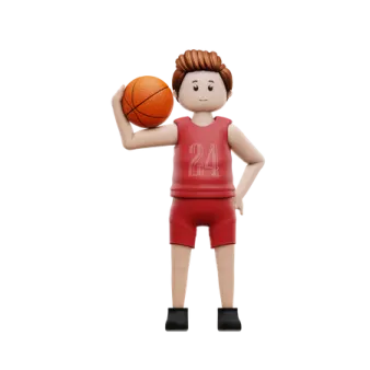 a boy holding a basketball ball in his hand