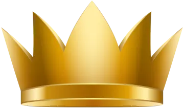 a golden crown on a white background