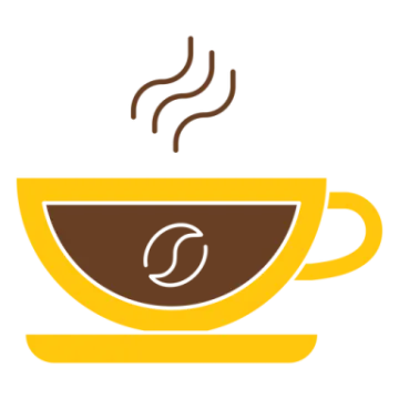 a cup of coffee on a white background
