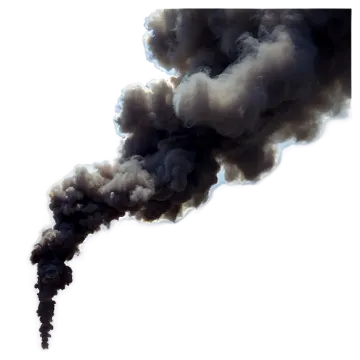 black smoke coming from a pipe