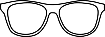a pair of glasses on a white background
