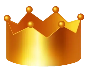 a gold crown on a white background