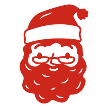 a santa claus with glasses and beard