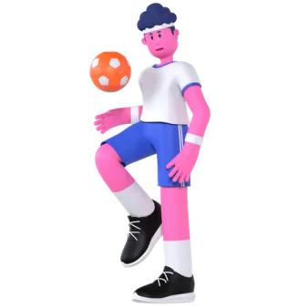 a man with a soccer ball in his hand