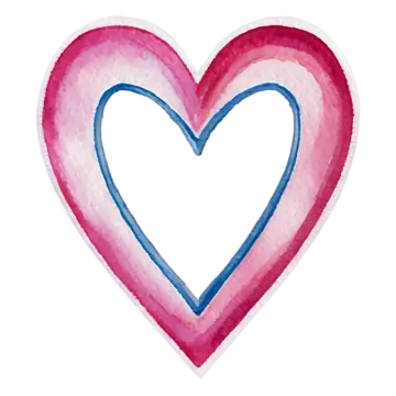a watercolor heart on a white background