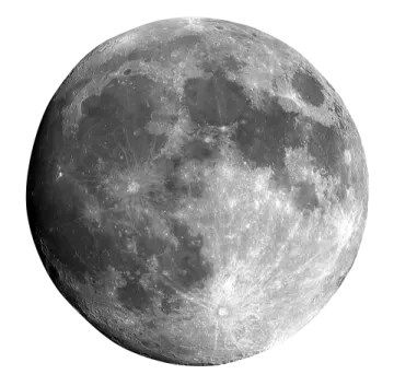 a full moon on a white background