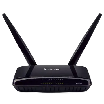 the asus wireless route router is shown in black