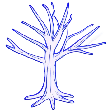 a drawing of a tree
