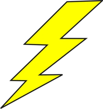 a yellow lightning bolt