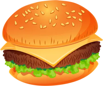 a hamburger with cheese and lete