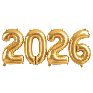 gold balloons in the shape of numbers 2020