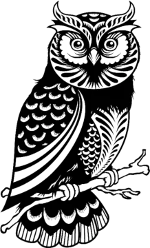 an owl sitting on a branch