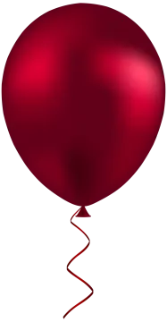 a red balloon on a white background