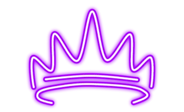 a neon sign with a crown on it