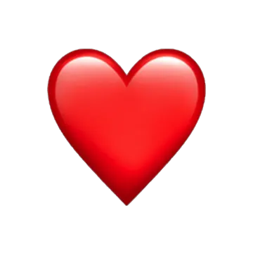 a red heart on a white background