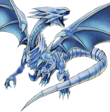 a drawing of a blue dragon