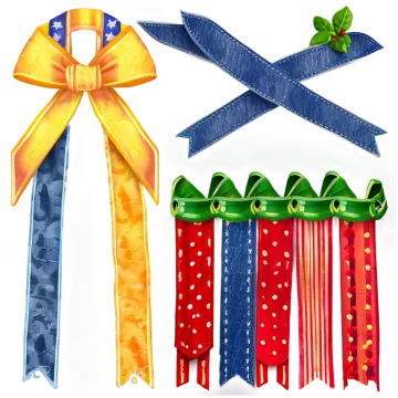 a bunch of colorful ribbons on a white background