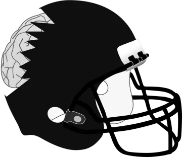 a black and white football helmet
