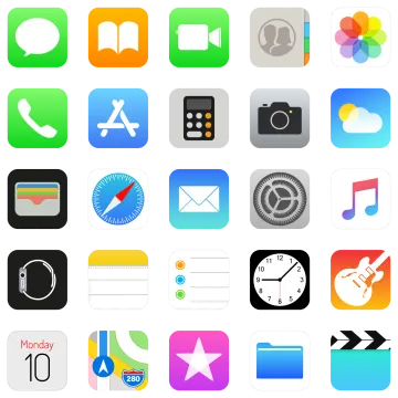 an image of the ios app icons