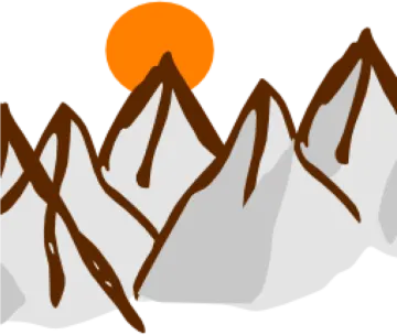 a mountain with the sun in the background