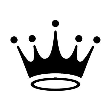 a black crown on a white background