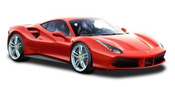 a red ferrari car on a white background