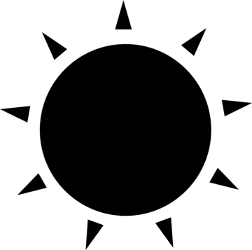 a black and white image of the sun