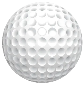 a golf ball on a white background