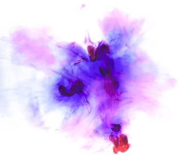 purple and red ink on white background