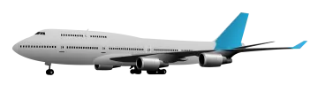 an airplane on a white background