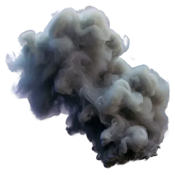 a cloud of smoke on a white background