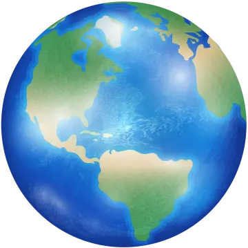 the earth with a white background